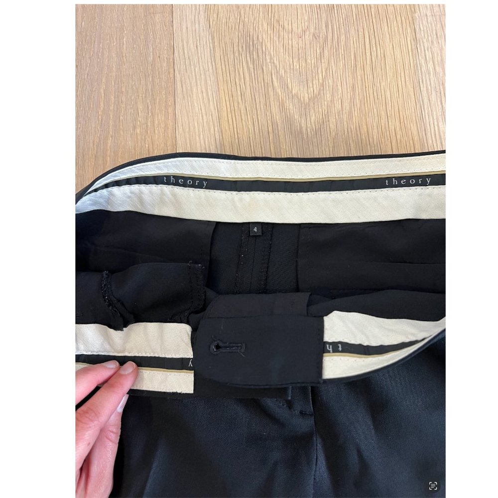 Theory Wool Work Pant Low Rise Size 4 - image 3